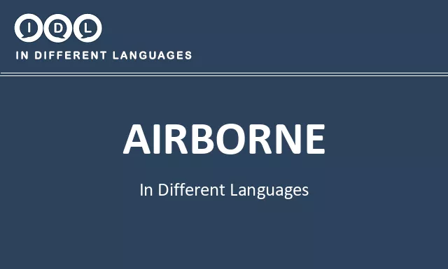 Airborne in Different Languages - Image