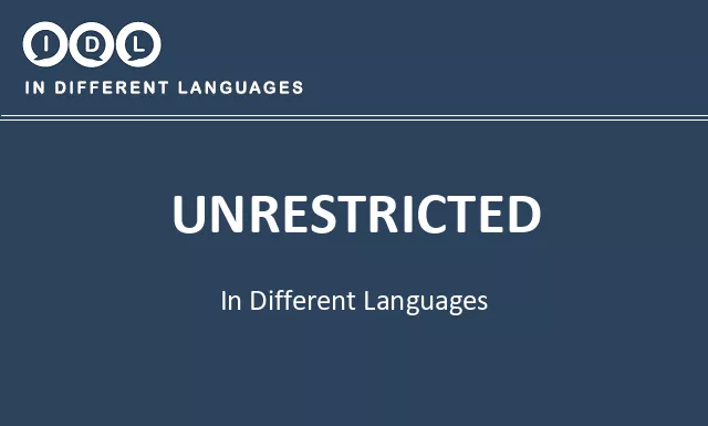 Unrestricted in Different Languages - Image
