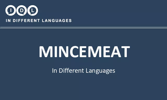 Mincemeat in Different Languages - Image