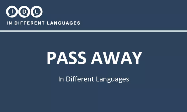 Pass away in Different Languages - Image