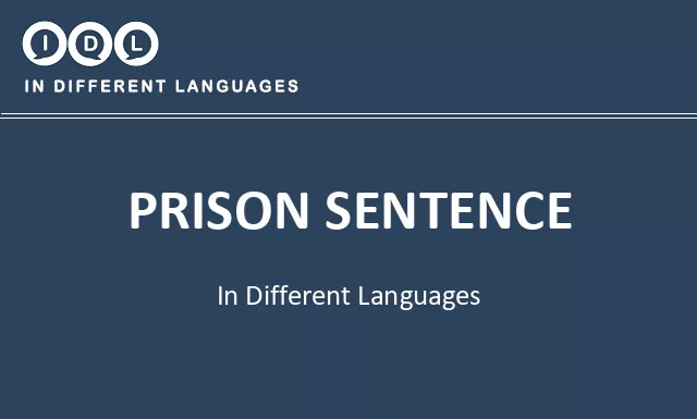 Prison sentence in Different Languages - Image