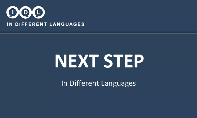 Next step in Different Languages - Image
