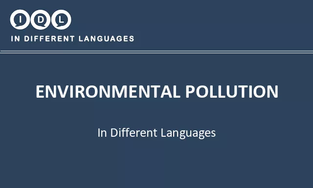 Environmental pollution in Different Languages - Image