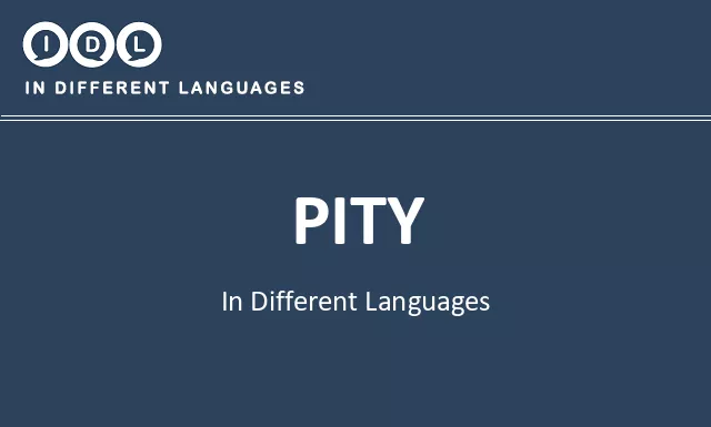 Pity in Different Languages - Image