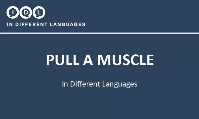 Pull a muscle in Different Languages - Image