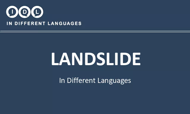 Landslide in Different Languages - Image