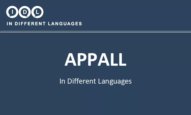 Appall in Different Languages - Image