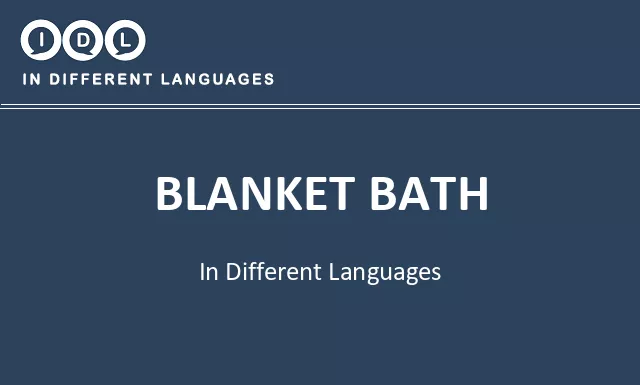 Blanket bath in Different Languages - Image