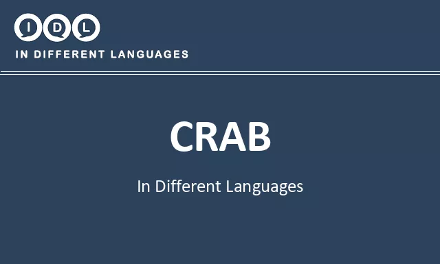 Crab in Different Languages - Image