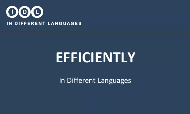 Efficiently in Different Languages - Image