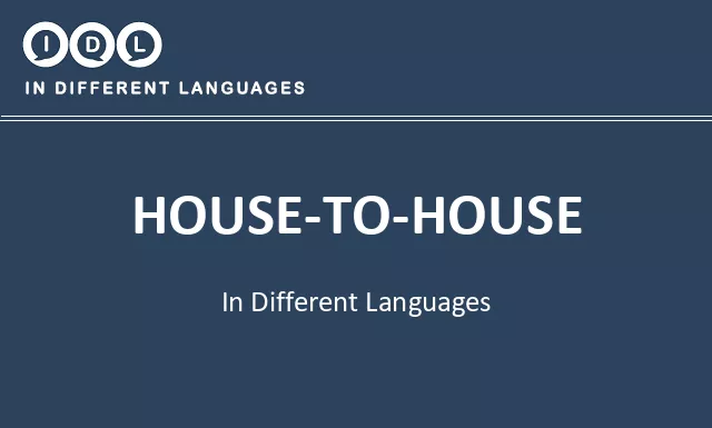 House-to-house in Different Languages - Image