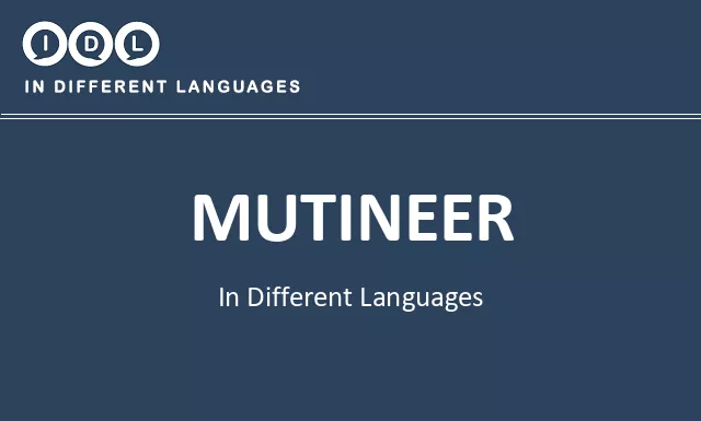 Mutineer in Different Languages - Image