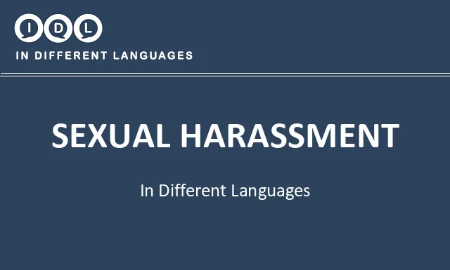Sexual harassment in Different Languages - Image