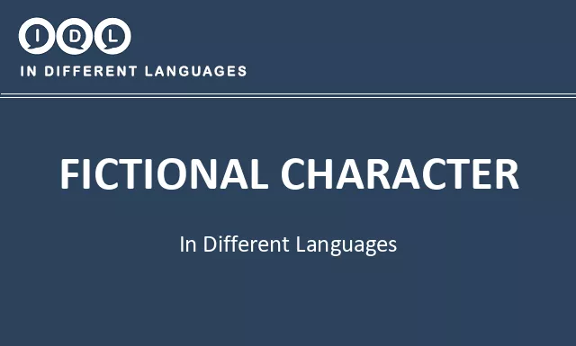 Fictional character in Different Languages - Image