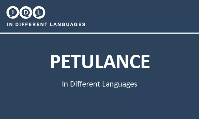 Petulance in Different Languages - Image