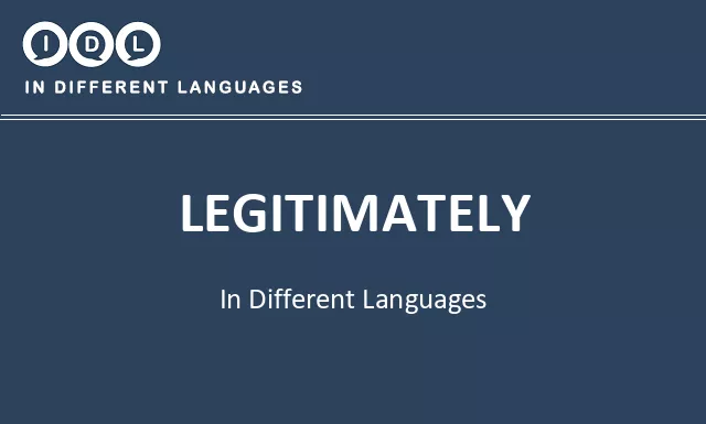 Legitimately in Different Languages - Image