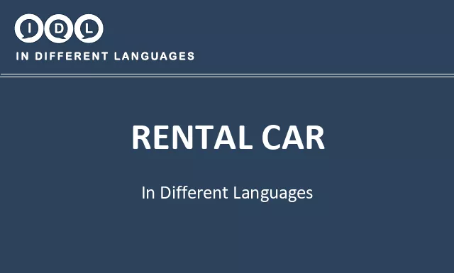 Rental car in Different Languages - Image