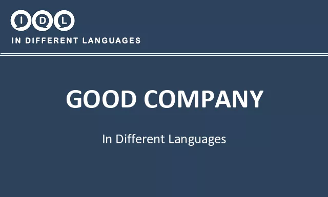 Good company in Different Languages - Image