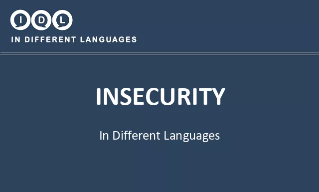 Insecurity in Different Languages - Image