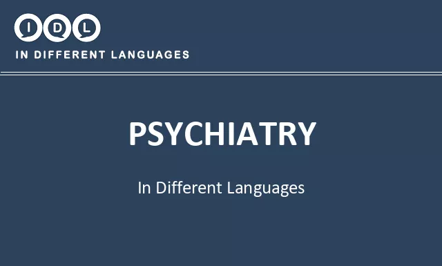 Psychiatry in Different Languages - Image