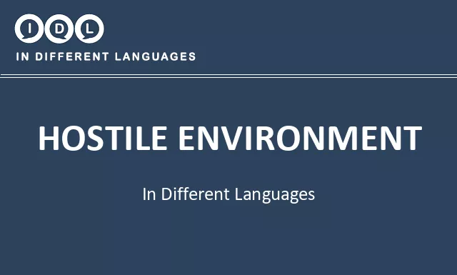 Hostile environment in Different Languages - Image