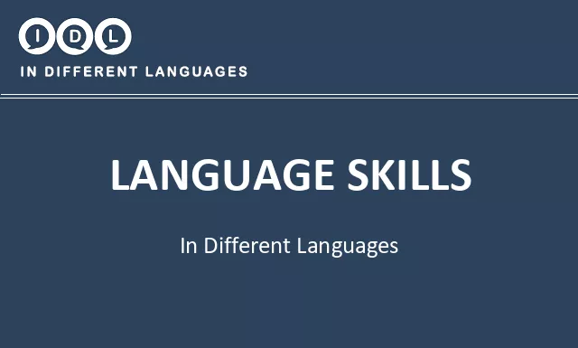 Language skills in Different Languages - Image