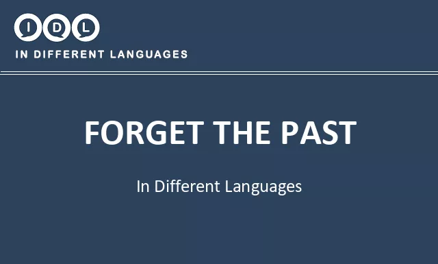 Forget the past in Different Languages - Image