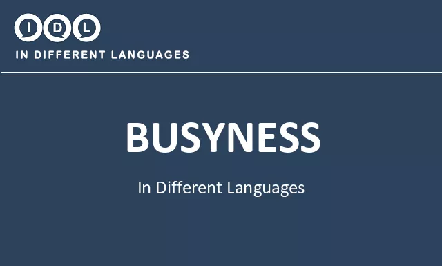 Busyness in Different Languages - Image