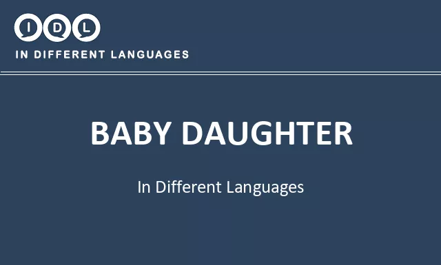 Baby daughter in Different Languages - Image