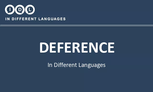 Deference in Different Languages - Image