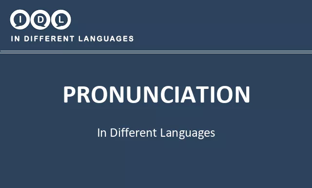 Pronunciation in Different Languages - Image