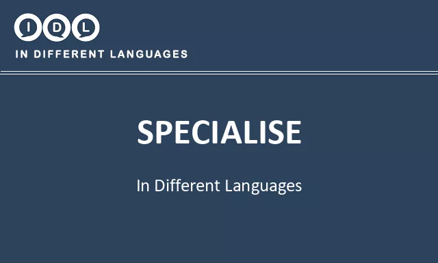 Specialise in Different Languages - Image