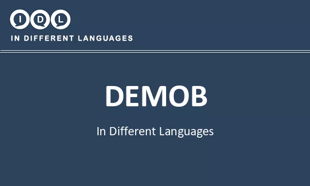 Demob in Different Languages - Image