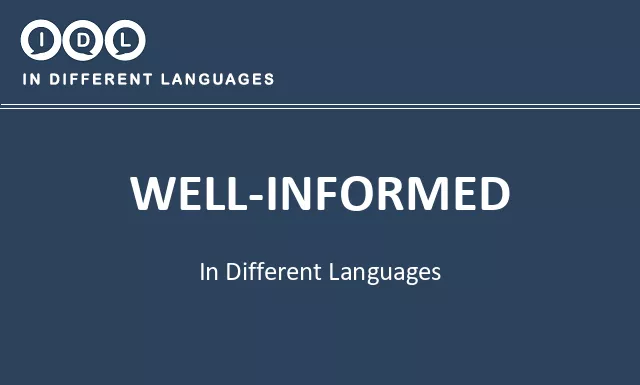 Well-informed in Different Languages - Image