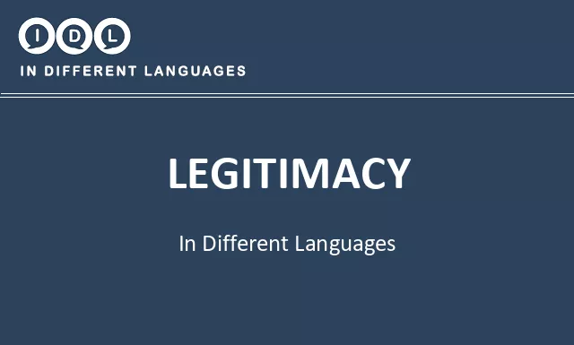 Legitimacy in Different Languages - Image