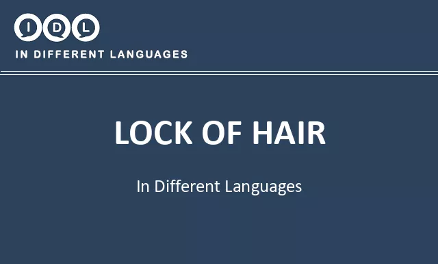 Lock of hair in Different Languages - Image