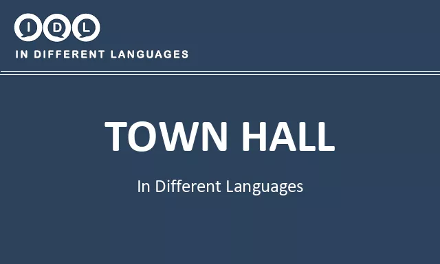 Town hall in Different Languages - Image