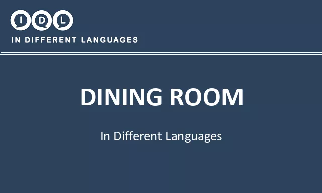 Dining room in Different Languages - Image