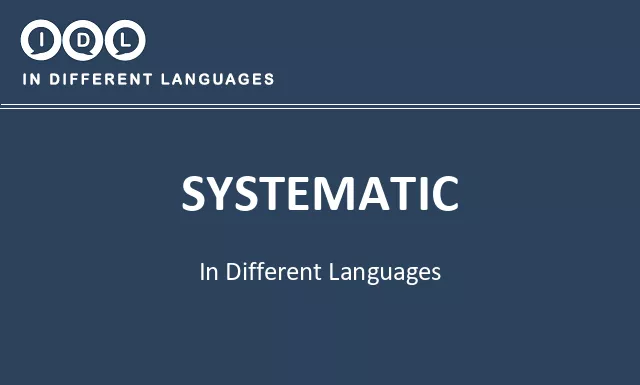 Systematic in Different Languages - Image