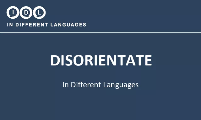 Disorientate in Different Languages - Image