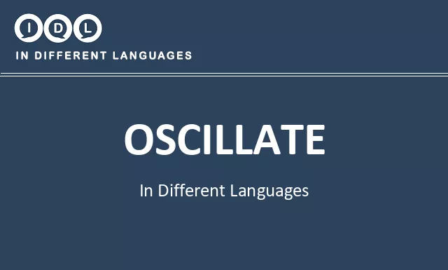 Oscillate in Different Languages - Image