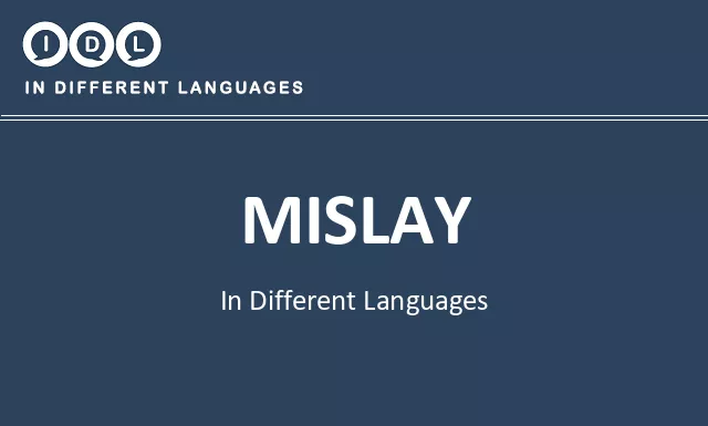 Mislay in Different Languages - Image