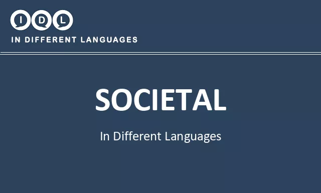 Societal in Different Languages - Image