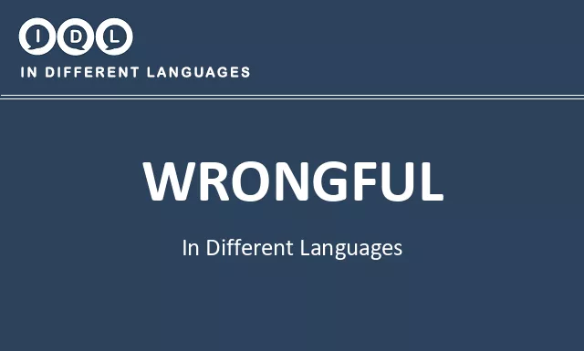 Wrongful in Different Languages - Image