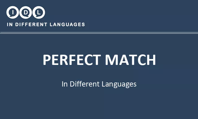 Perfect match in Different Languages - Image