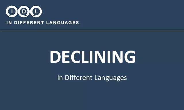 Declining in Different Languages - Image