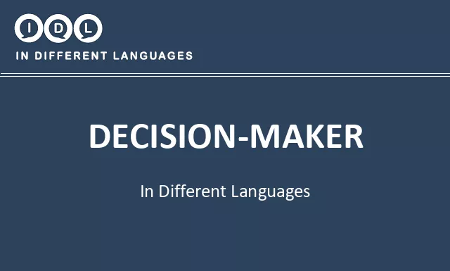 Decision-maker in Different Languages - Image