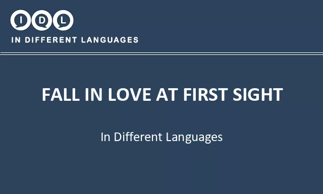Fall in love at first sight in Different Languages - Image