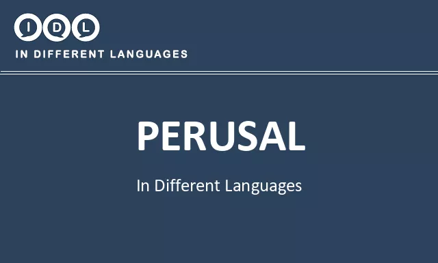 Perusal in Different Languages - Image