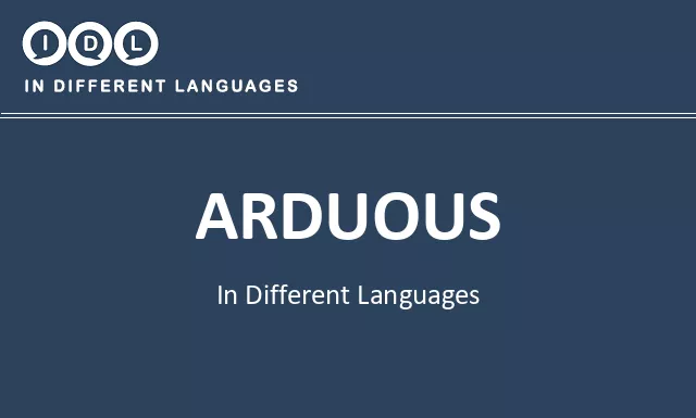 Arduous in Different Languages - Image